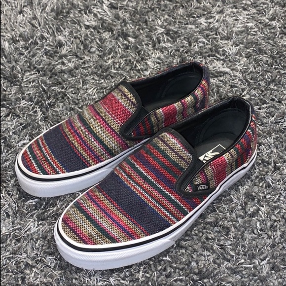 slip on vans multicolor